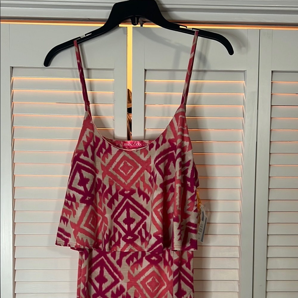 Pink Ruffled Tiered Maxi Sundress - Picture 2 of 8